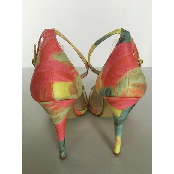 Liliana Colorful Pumps Womens Shoes Stilettos Heels Size 7 Pastels Pink Yellow - Picture 3 of 4